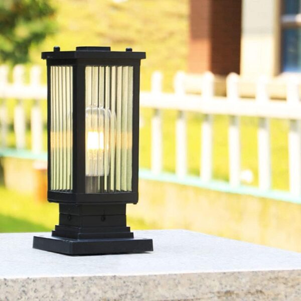 Outdoor Aluminum Landscape Lighting Fixture Rustic Country Pillar Pole Lamp Fashion Villa Courtyard Patio Porch Landscape Streetlight Entrance Garden Entrance Column Light Comfortable