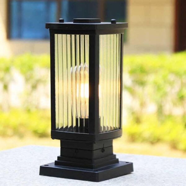 Outdoor Aluminum Landscape Lighting Fixture Rustic Country Pillar Pole Lamp Fashion Villa Courtyard Patio Porch Landscape Streetlight Entrance Garden Entrance Column Light Comfortable