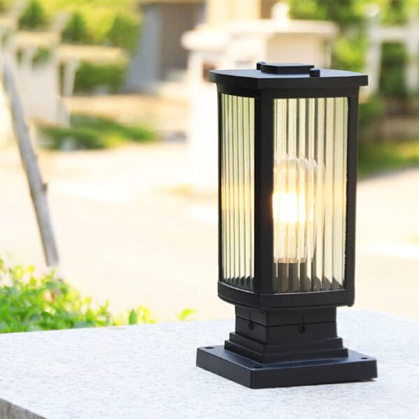 Outdoor Aluminum Landscape Lighting Fixture Rustic Country Pillar Pole Lamp Fashion Villa Courtyard Patio Porch Landscape Streetlight Entrance Garden Entrance Column Light Comfortable