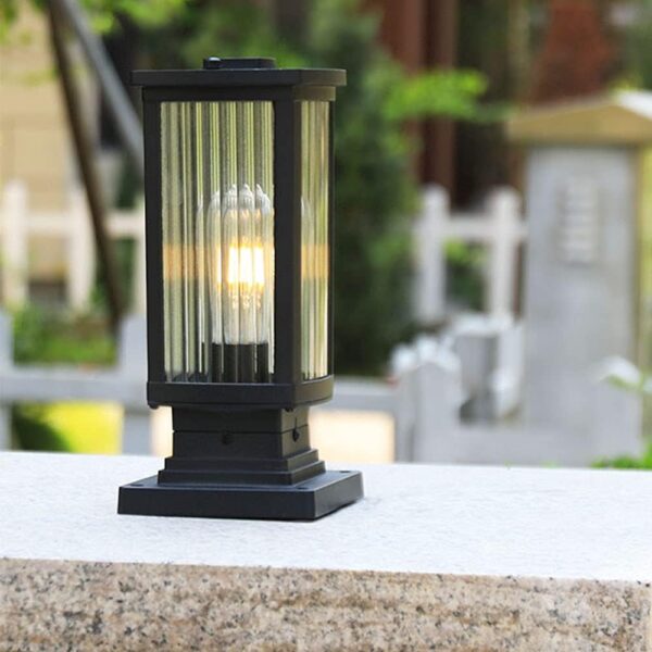 Outdoor Aluminum Landscape Lighting Fixture Rustic Country Pillar Pole Lamp Fashion Villa Courtyard Patio Porch Landscape Streetlight Entrance Garden Entrance Column Light Comfortable