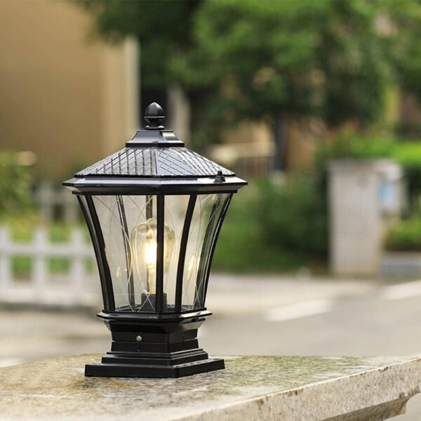 Outdoor Aluminum Landscape Lighting Fixture Rustic Country Pillar Pole Lamp Fashion Villa Courtyard Patio Porch Landscape Streetlight Entrance Garden Entrance Column Light Comfortable